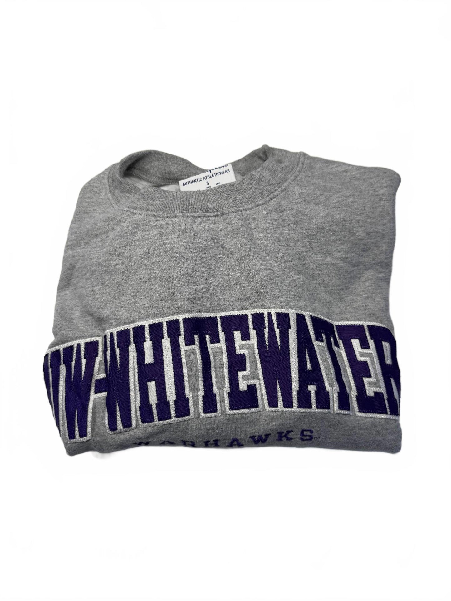 Vintage Champion UW-Whitewater Sweatshirt Small - Grey