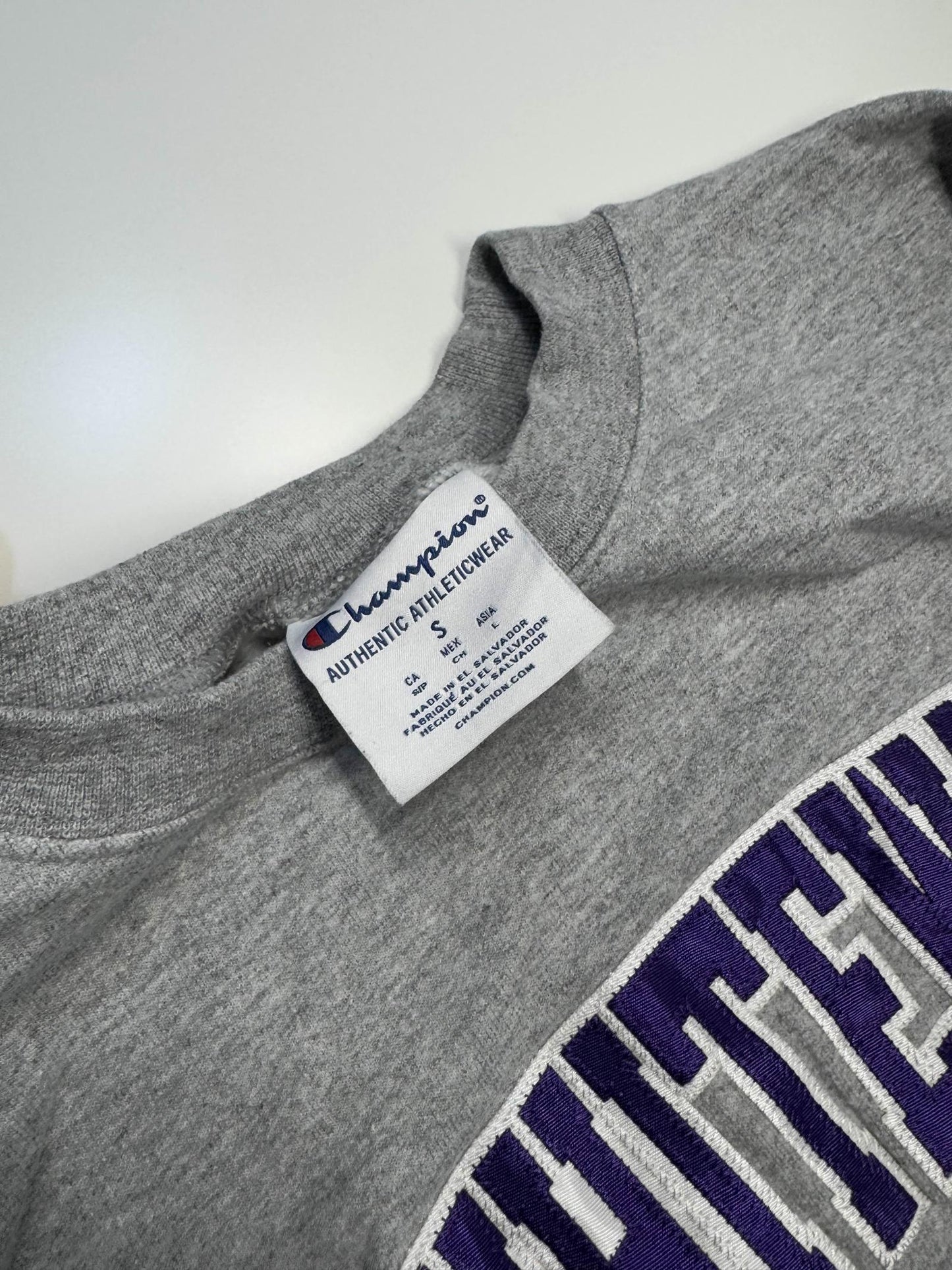 Vintage Champion UW-Whitewater Sweatshirt Small - Grey
