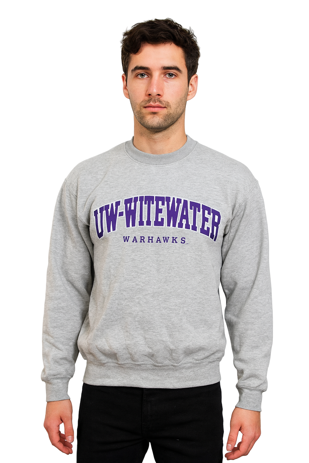 Vintage Champion UW-Whitewater Sweatshirt Small - Grey