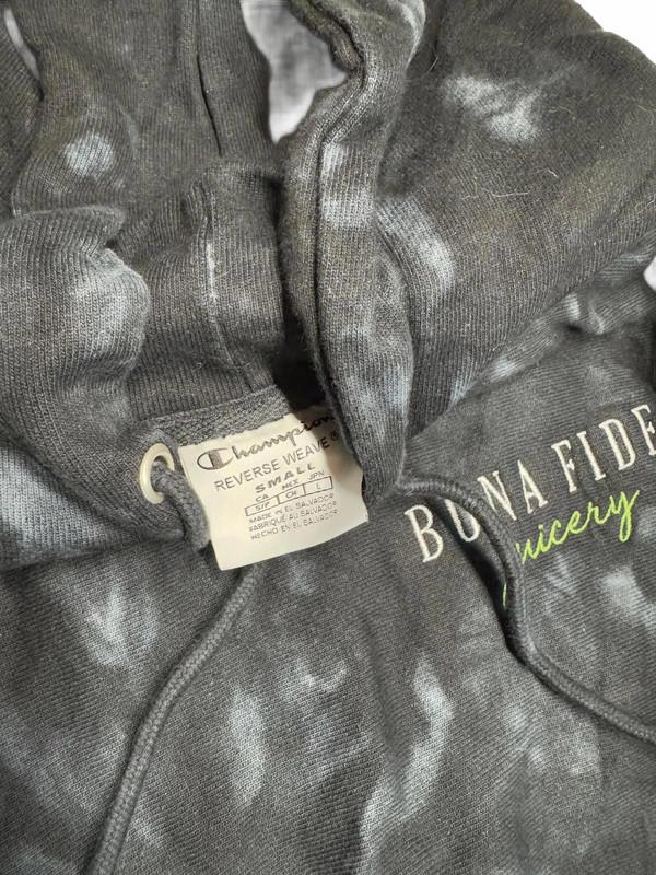 Vintage Champion Bona Fide Juicery Hoodie – Black Small