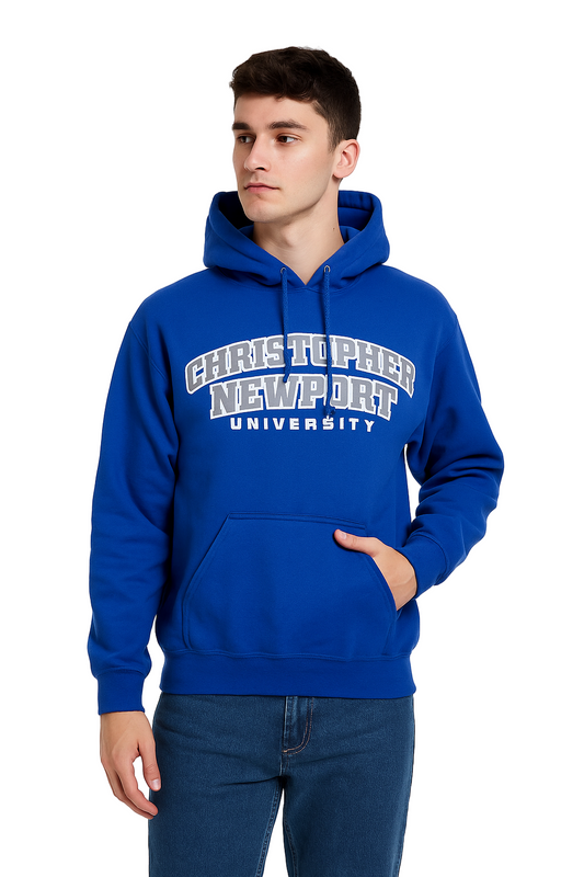 Vintage Champion Christopher Newport Hoodie M Blue