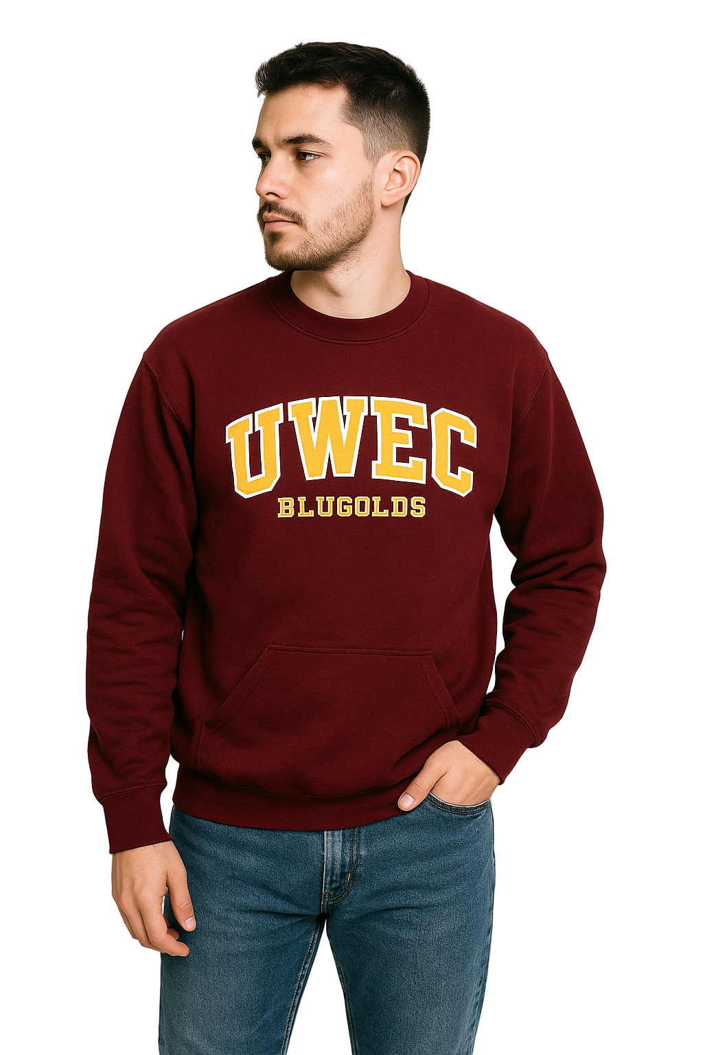 Vintage Champion UWEC Blugolds Crewneck – Maroon Small