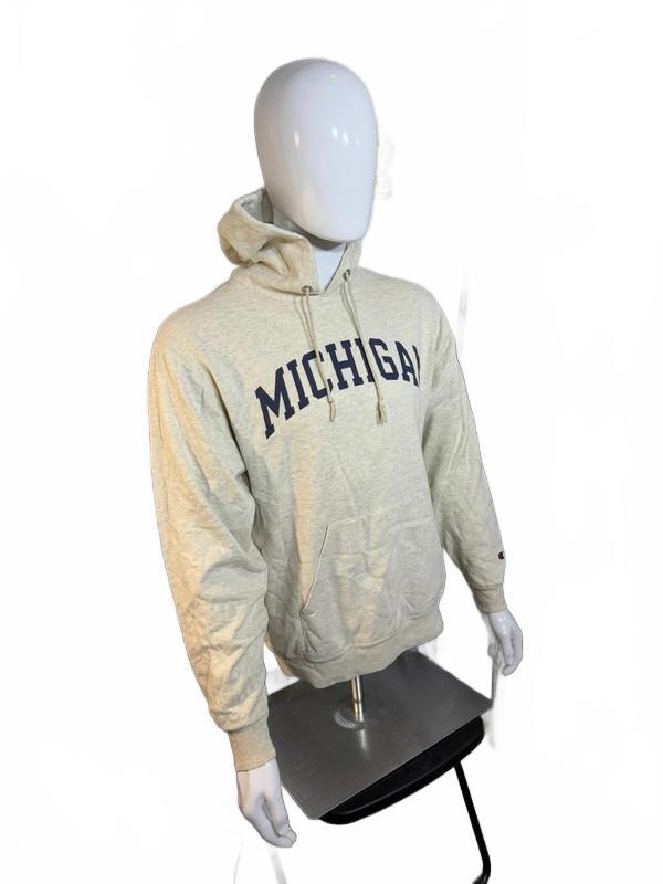 Vintage Champion Michigan Hoodie – Grey Medium
