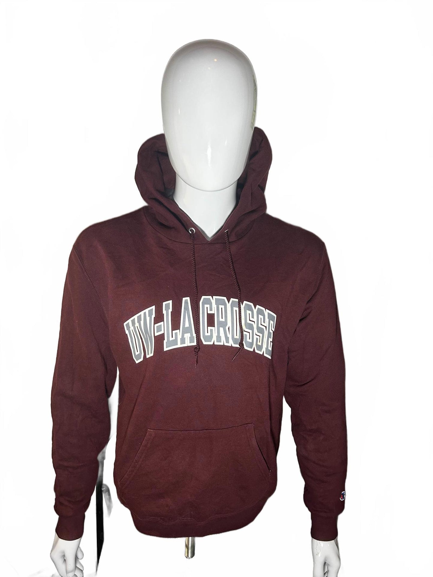 Vintage Champion UW-La Crosse Hoodie Medium Maroon