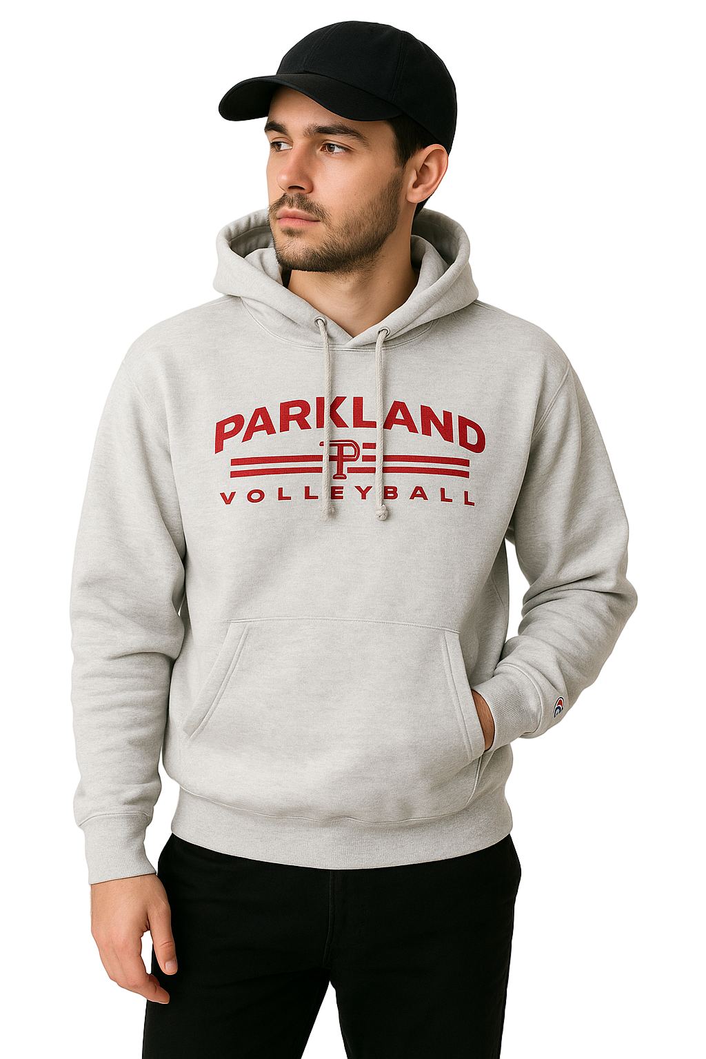 Vintage Champion Parkland Volleyball Hoodie – Grey Small
