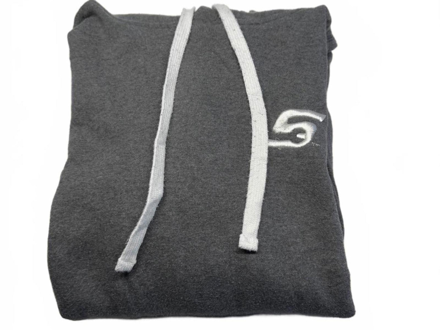 Vintage Champion Hoodie Grey White Accents Medium