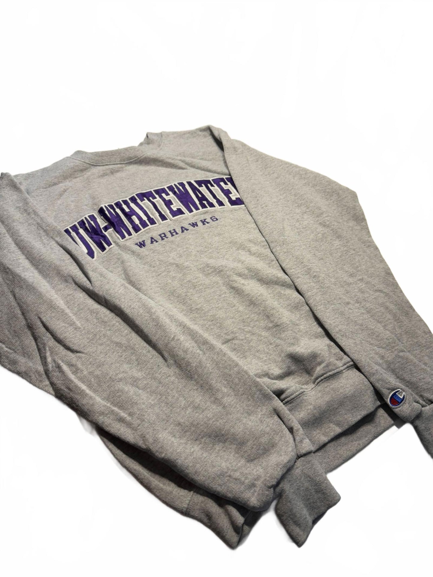 Vintage Champion UW-Whitewater Sweatshirt Small - Grey