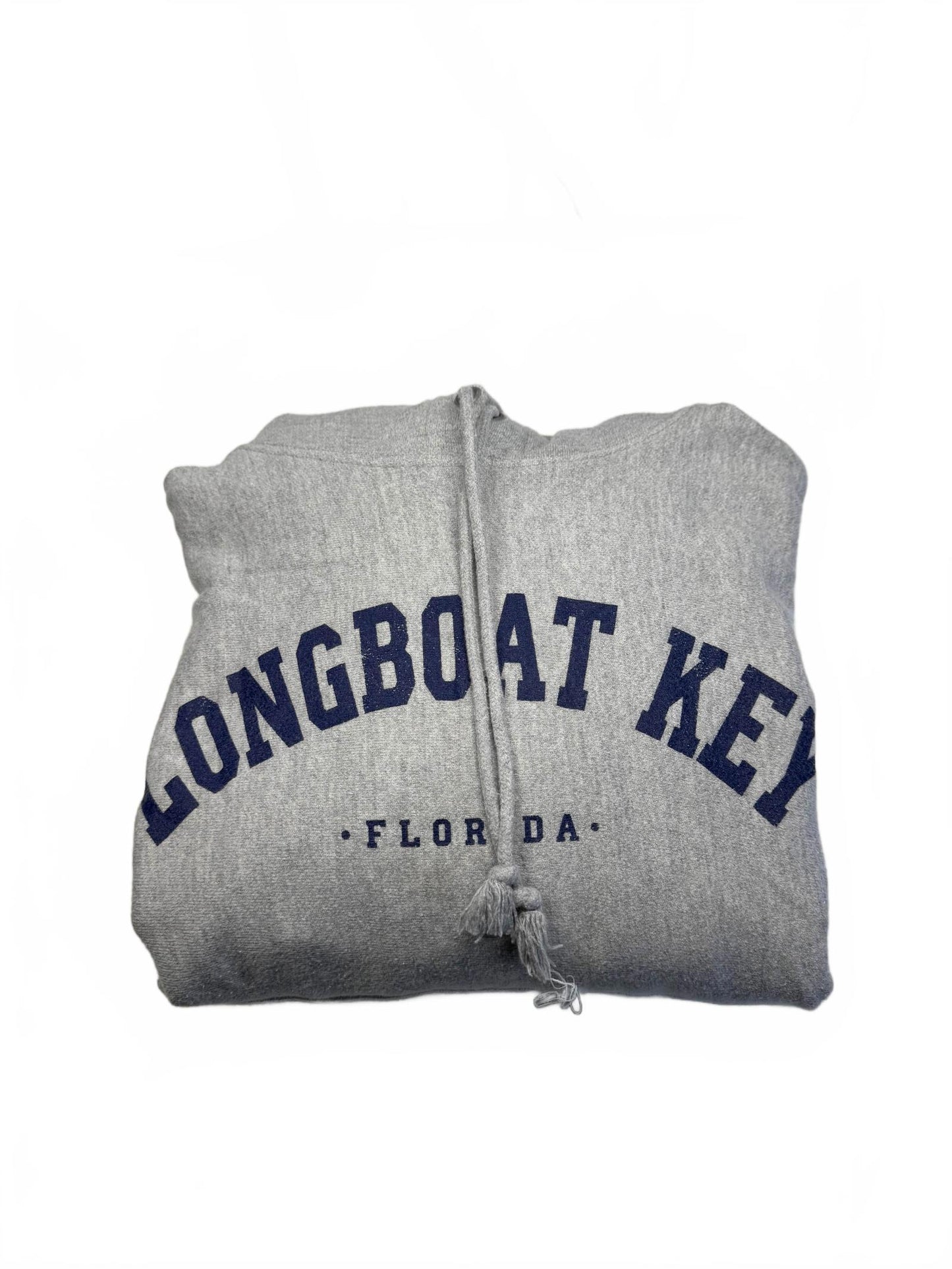 Vintage Champion Longboat Key Hoodie Grey Large