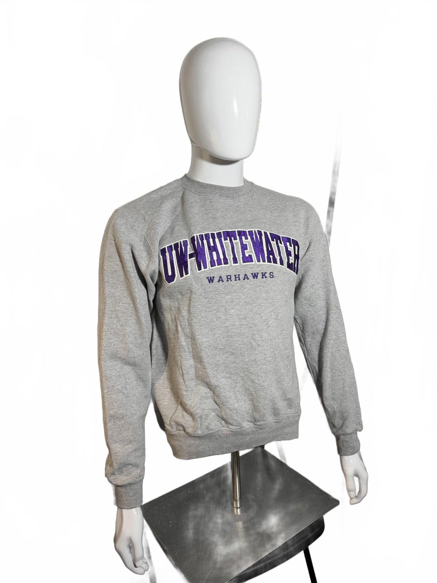 Vintage Champion UW-Whitewater Sweatshirt Small - Grey