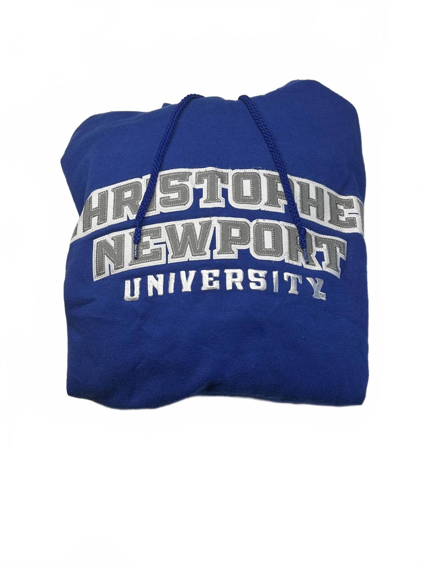 Vintage Champion Christopher Newport Hoodie M Blue