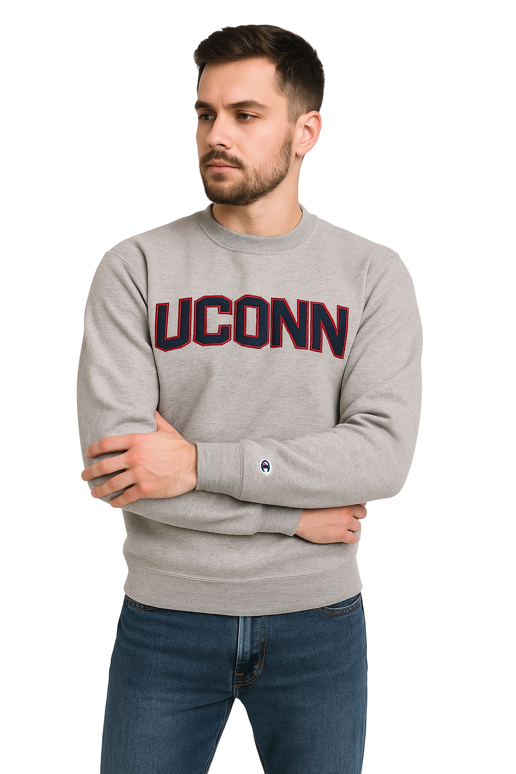 Champion UConn Grey Sweatshirt XS Vintage Crewneck