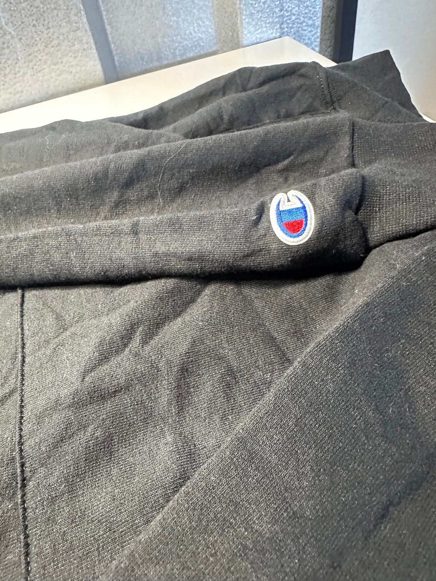 Vintage Champion WPA+ Black Hoodie Large