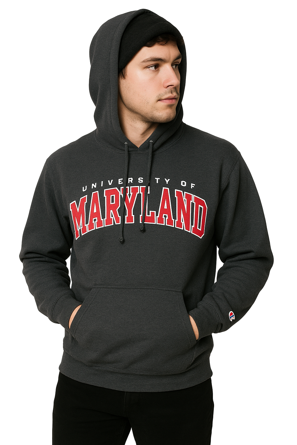 Vintage Champion University of Maryland Hoodie XS – Grey