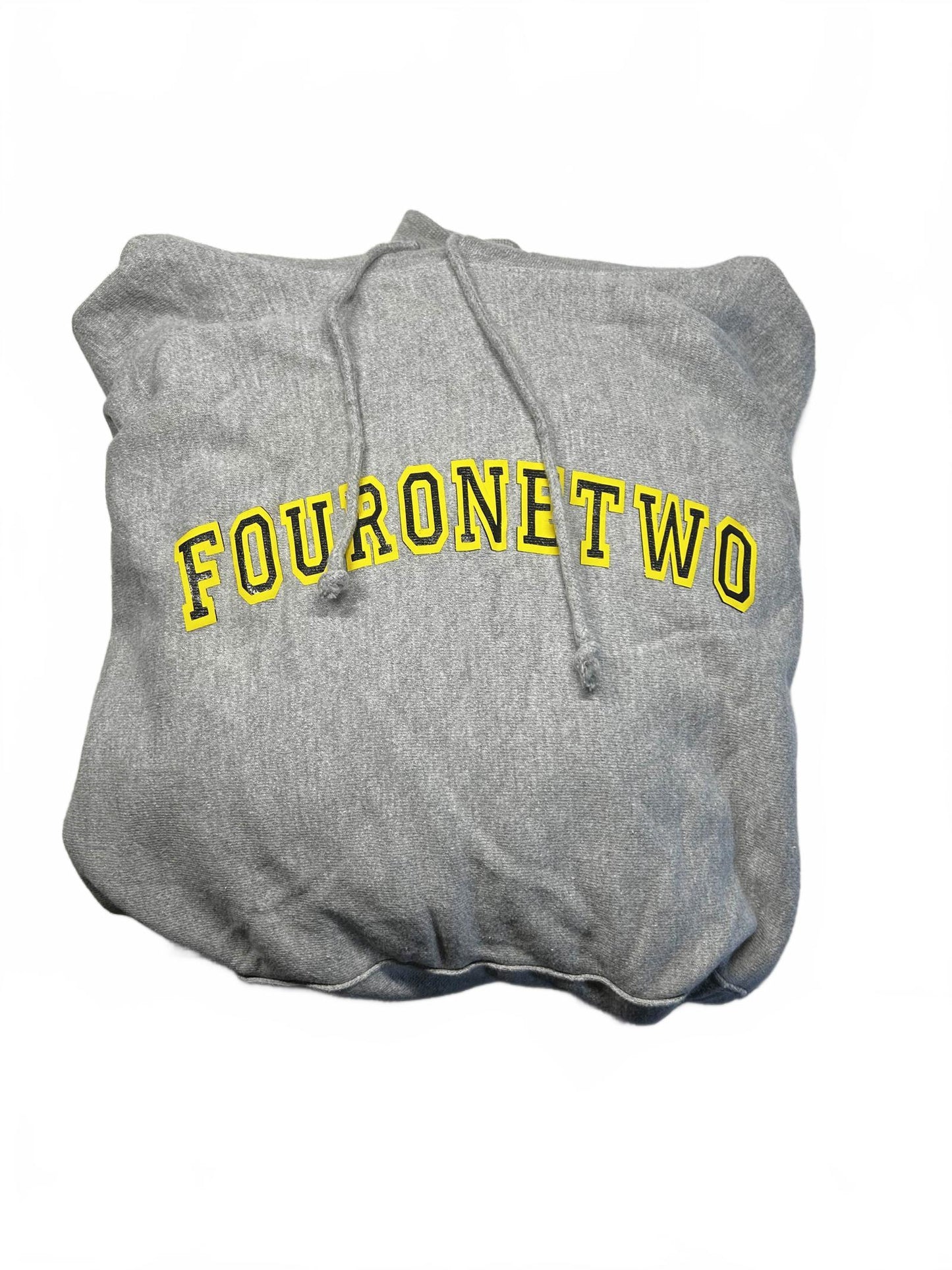 Vintage FourOneTwo Grey Hoodie Yellow Logo XL