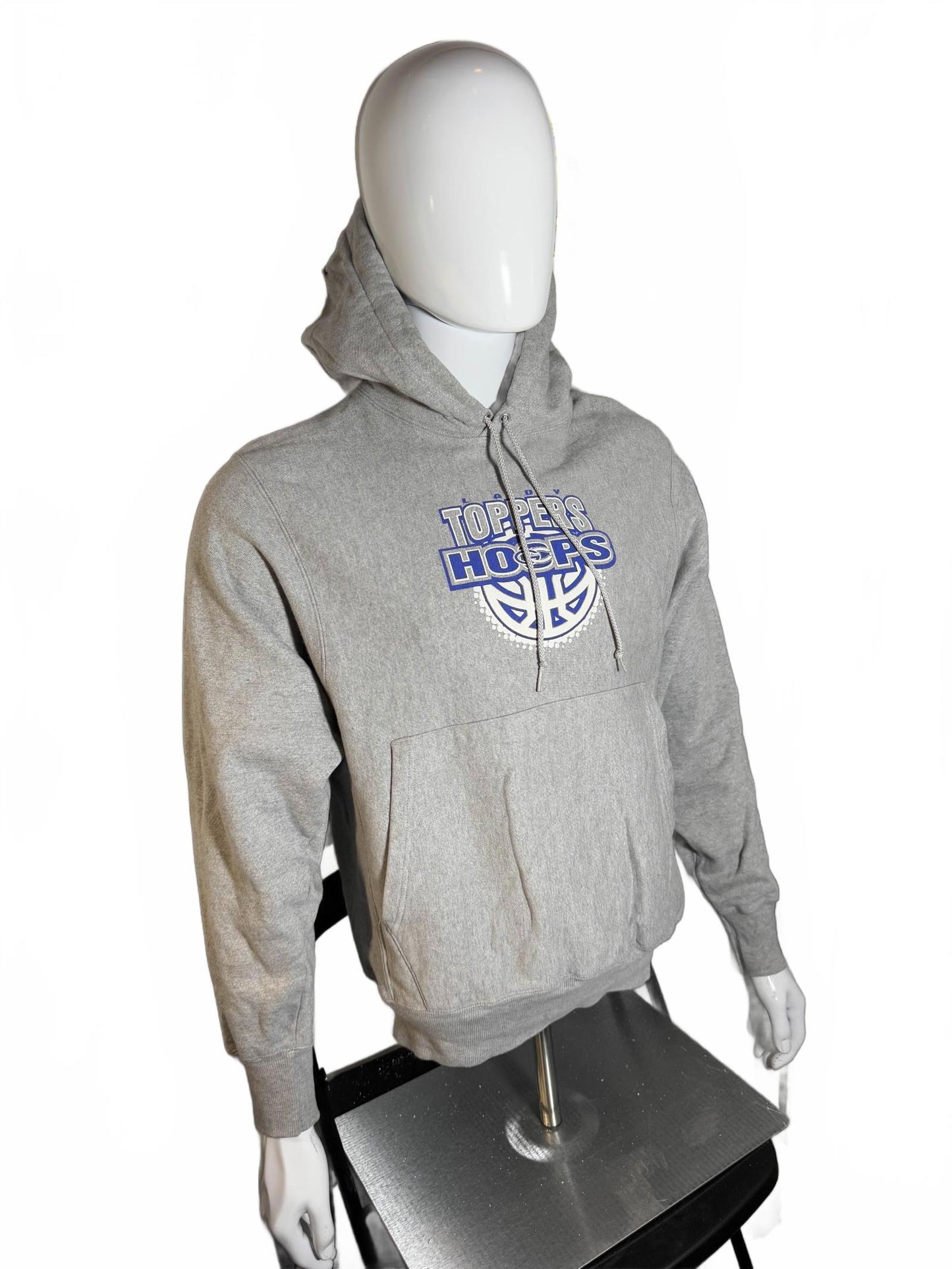 Vintage Toppers Hoops Hoodie Grey Medium