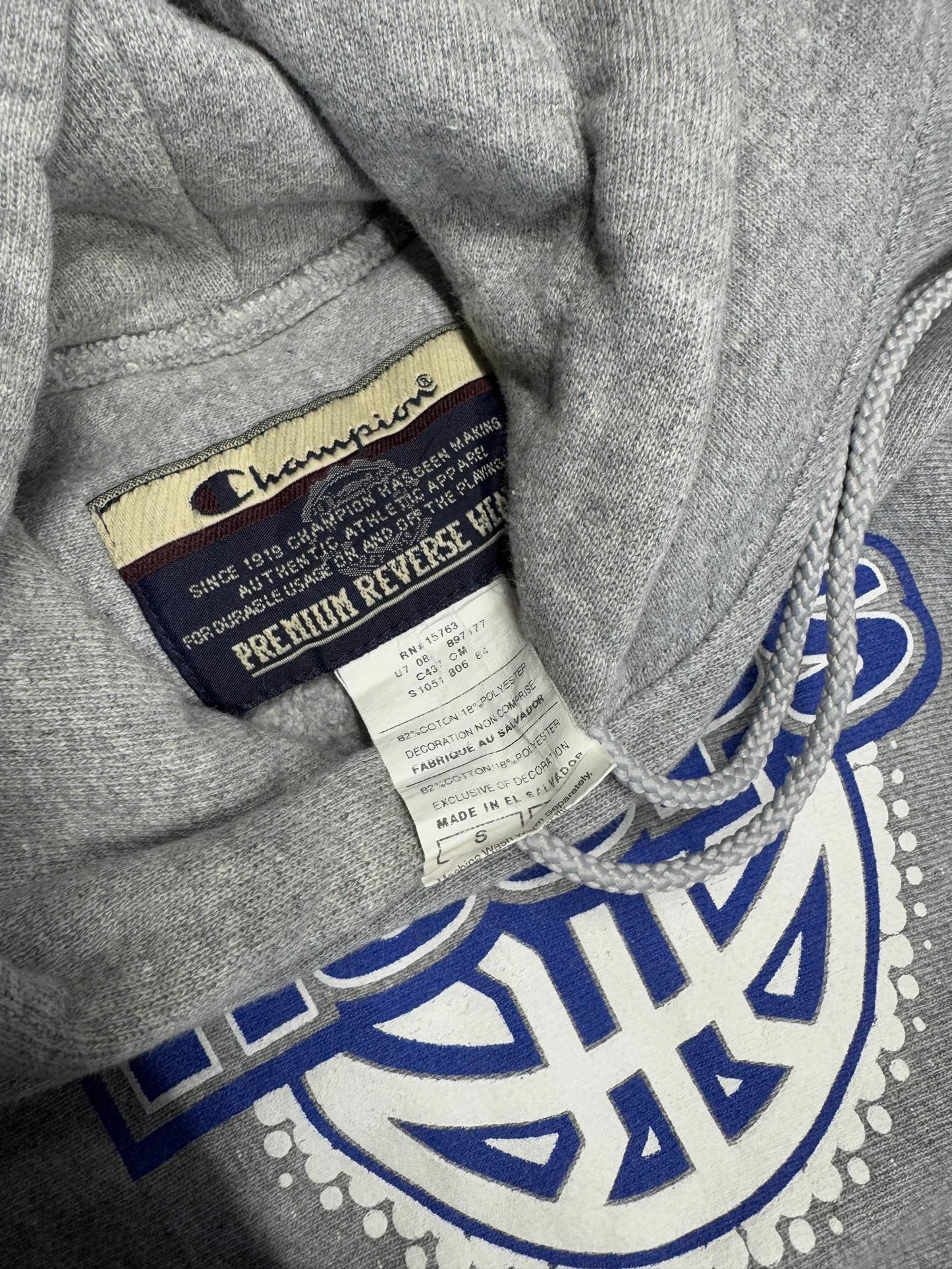 Vintage Toppers Hoops Hoodie Grey Medium