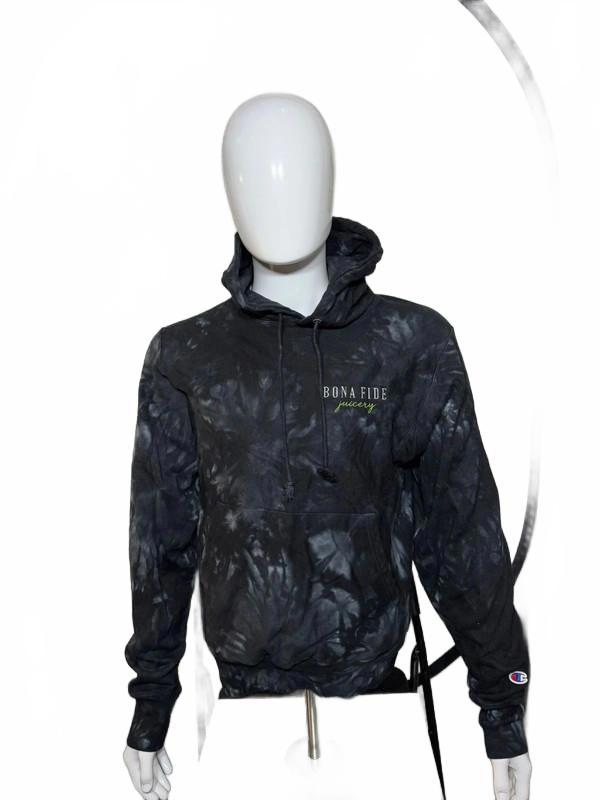 Vintage Champion Bona Fide Juicery Hoodie – Black Small