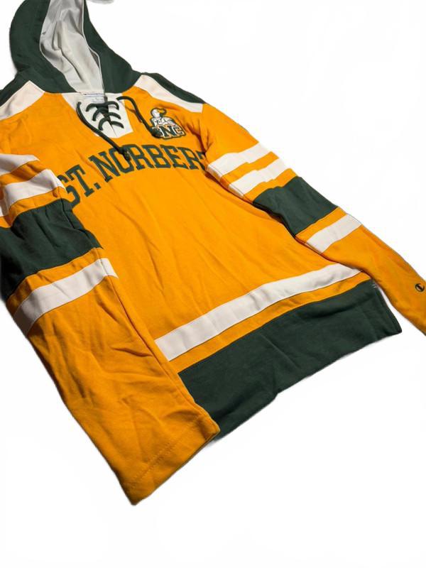 Vintage St. Norbert College Hockey Hoodie – Yellow Small