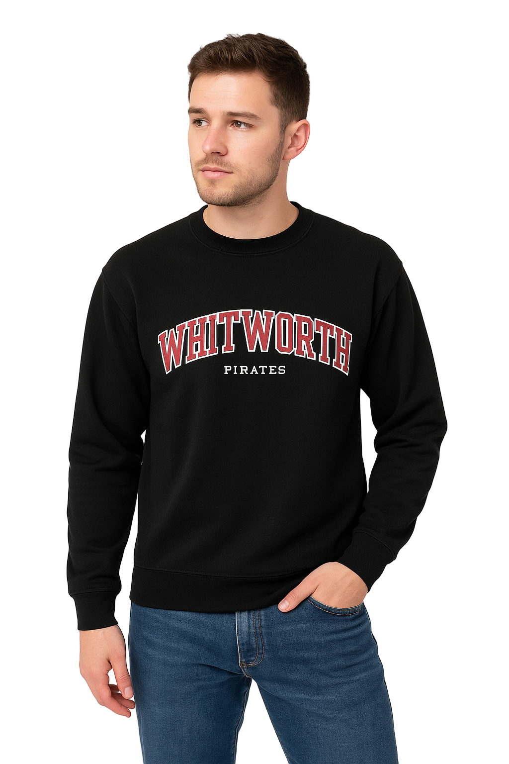 Vintage Champion Whitworth Pirates Sweatshirt Medium