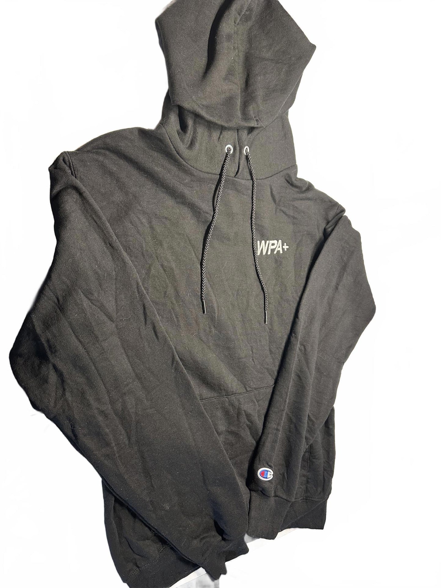 Vintage Champion WPA+ Black Hoodie Large