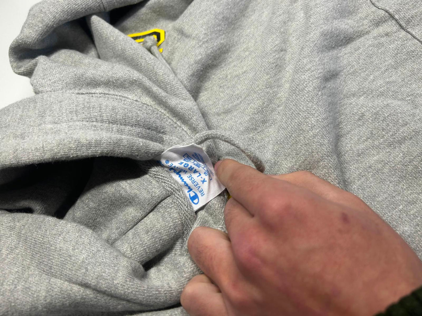 Vintage FourOneTwo Grey Hoodie Yellow Logo XL