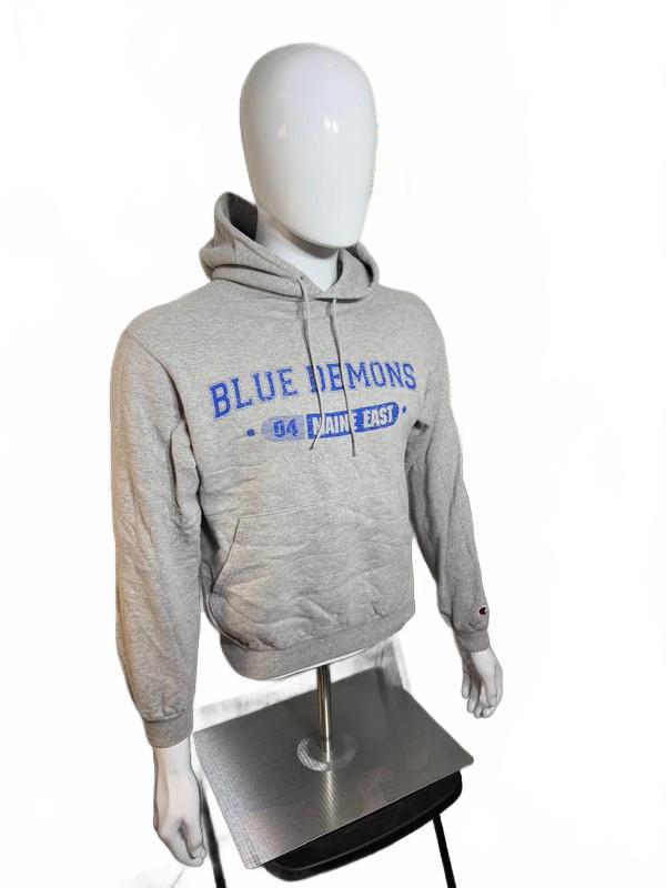 Vintage Champion Blue Demons Hoodie – Grey Small