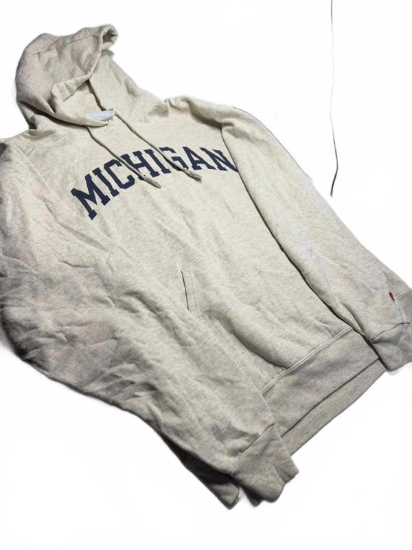 Vintage Champion Michigan Hoodie – Grey Medium