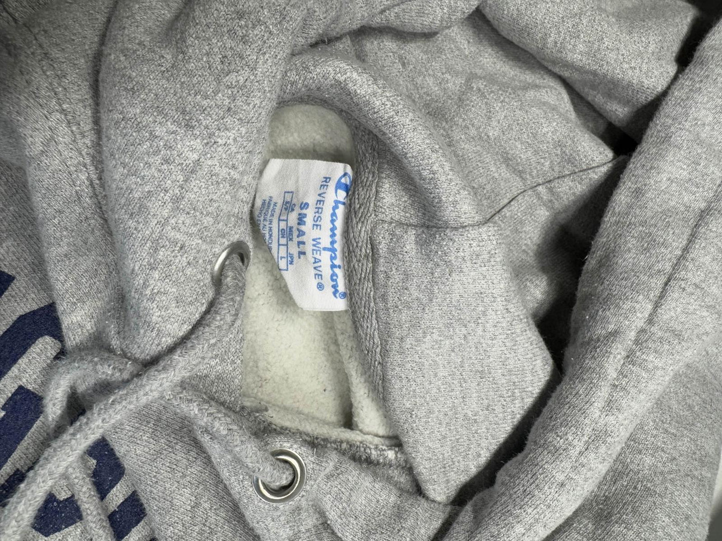 Vintage Champion Longboat Key Hoodie Grey Large