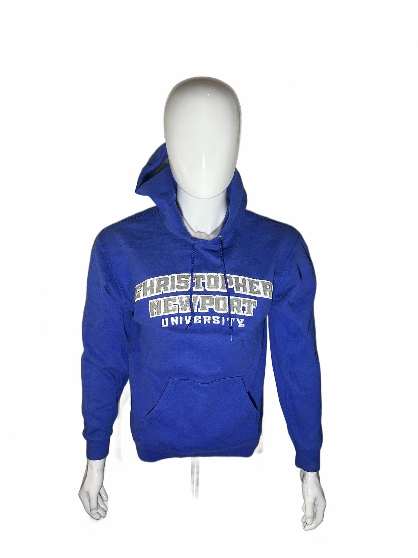 Vintage Champion Christopher Newport Hoodie M Blue