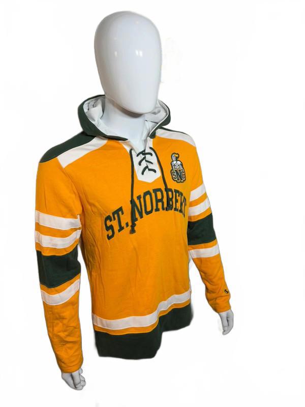 Vintage St. Norbert College Hockey Hoodie – Yellow Small