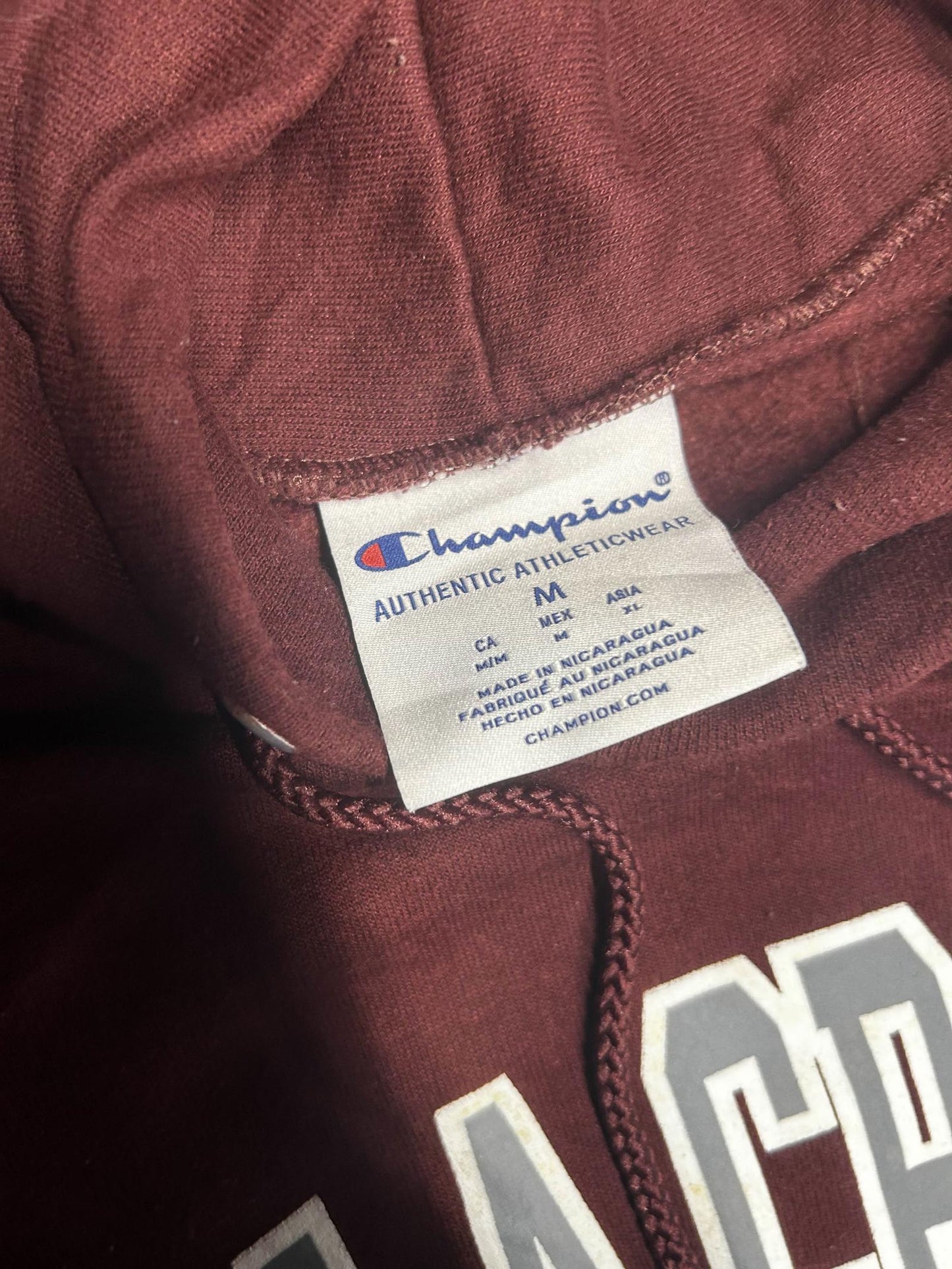 Vintage Champion UW-La Crosse Hoodie Medium Maroon