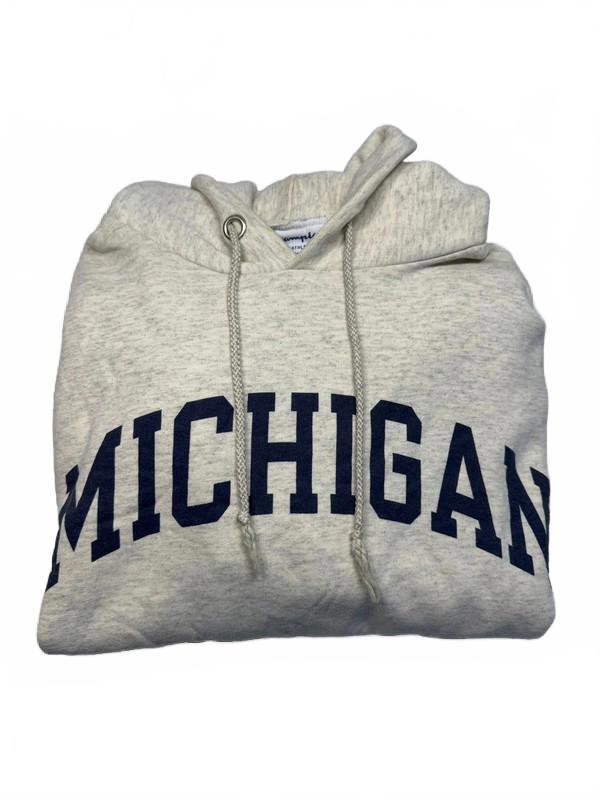 Vintage Champion Michigan Hoodie – Grey Medium