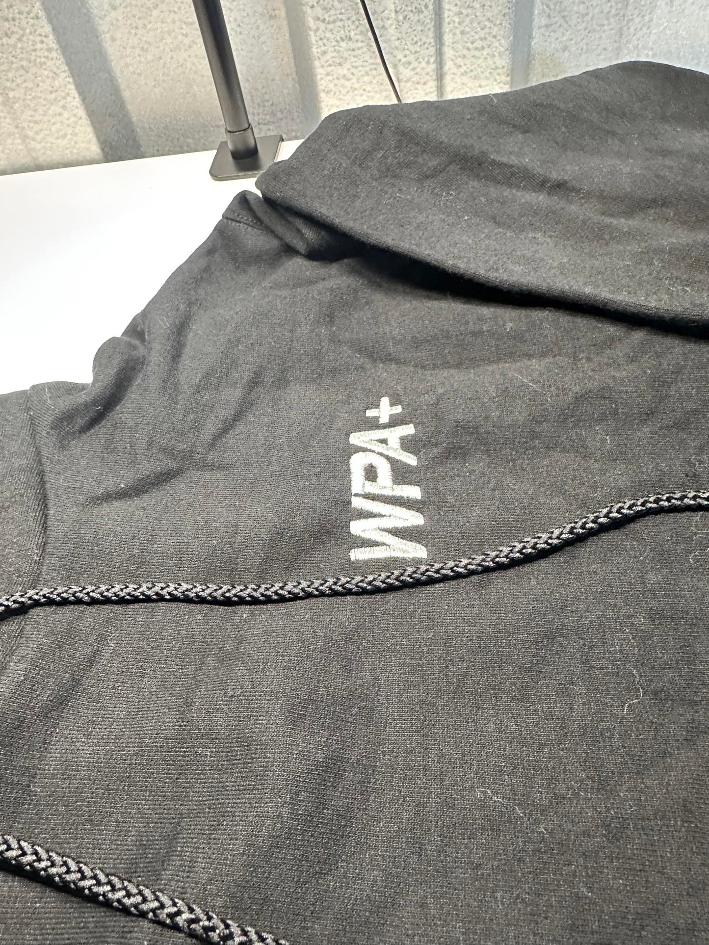 Vintage Champion WPA+ Black Hoodie Large