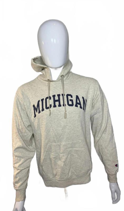 Vintage Champion Michigan Hoodie – Grey Medium